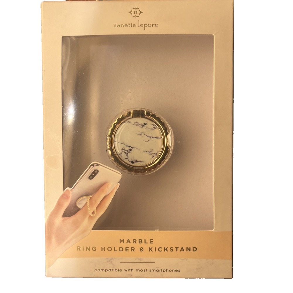 Nanette Lepore Universal Marble Ring Holder & Kickstand For‎ Smartphones New